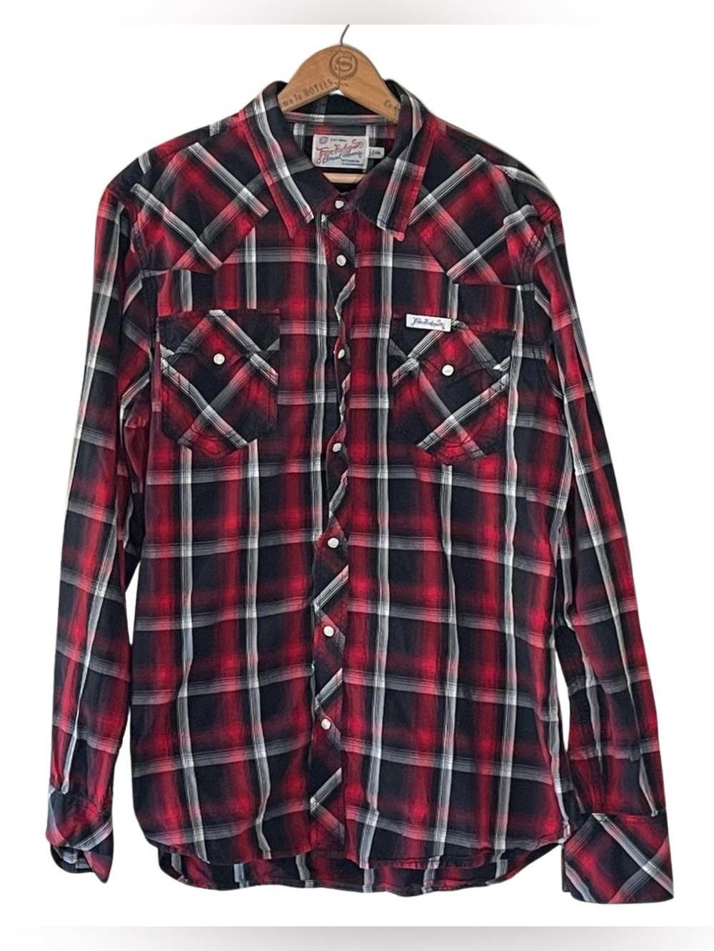 True Religion Western Plaid Pearl Snap Shirt